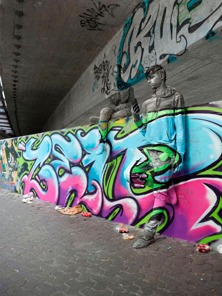Photograph Simon And Kim Graffiti Camouflage on One Eyeland